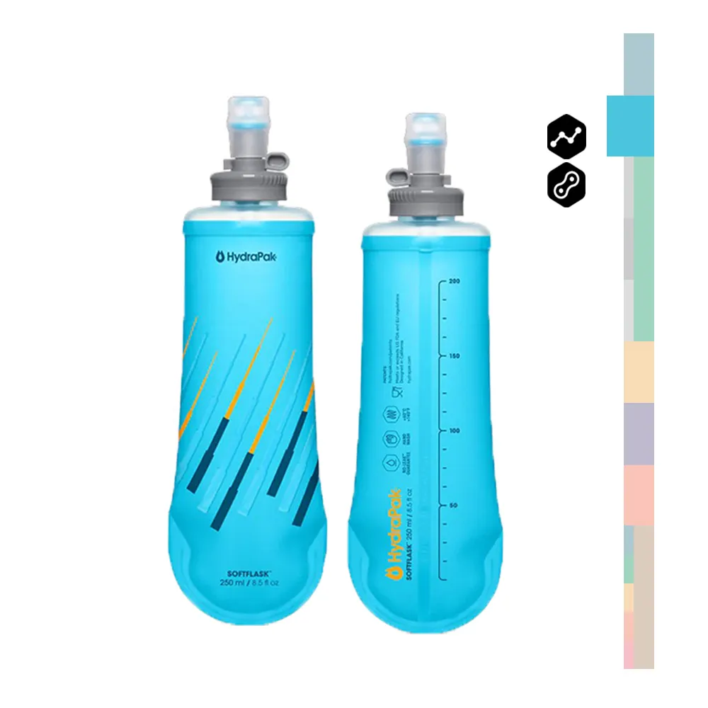 【HydraPak】SoftFlask™ 250ml 軟式隨身能量速補袋 - 2入組(自行車/運動/電解質液/能量品/營養品補給袋)