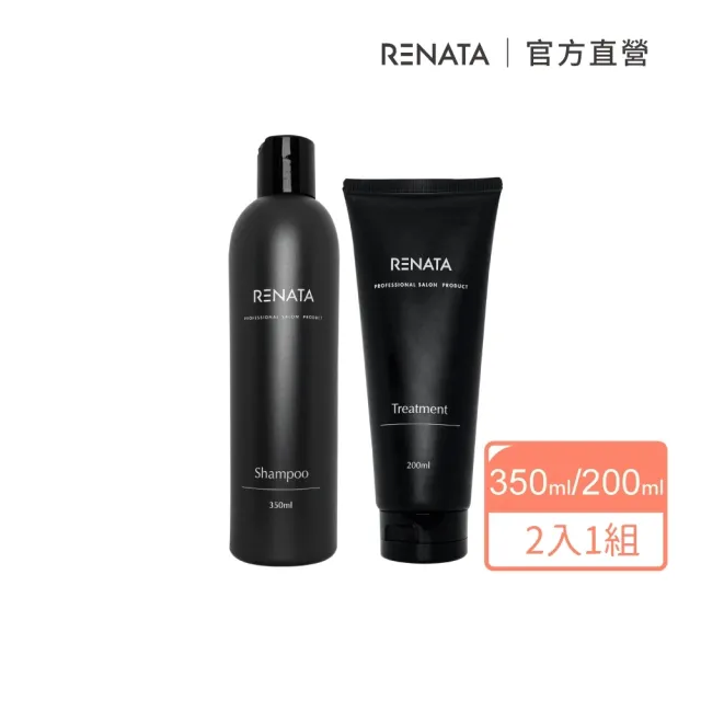 【RENATA 蕾娜塔】膜鏡光蘊 髮浴350ml+髮膜200ml(官方直營 2入組 染燙 自然捲 受損髮 保濕 修護)