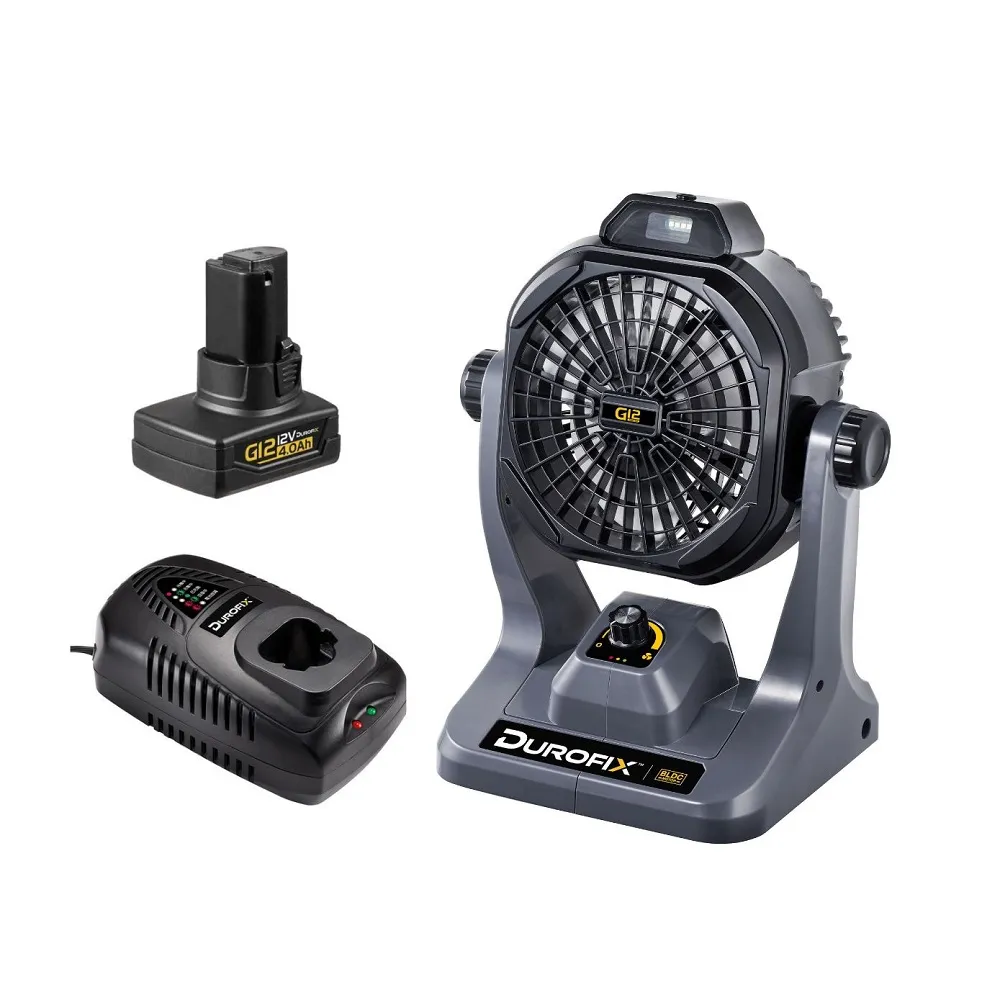 【Durofix 德克斯】露營風扇組 無刷鋰電風扇 充電風扇 4.0電池+1快充 MIT RZ1290