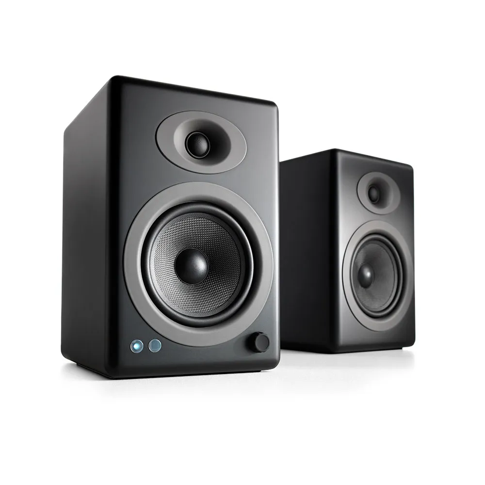 【Audioengine】A5+ 主動式立體聲藍牙書架喇叭(黑)