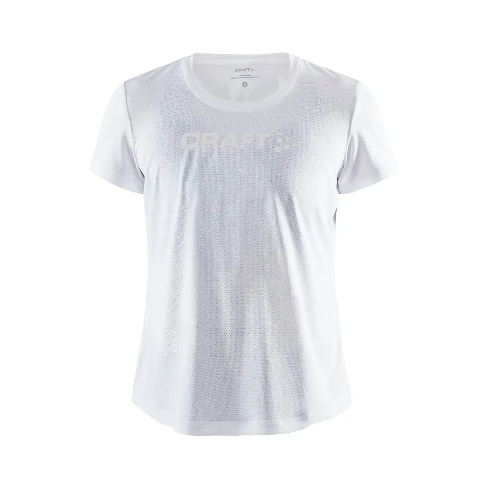 【CRAFT】女 CORE ESSENCE SS MESH TEE W WHITE 運動上衣(1908745-900000)