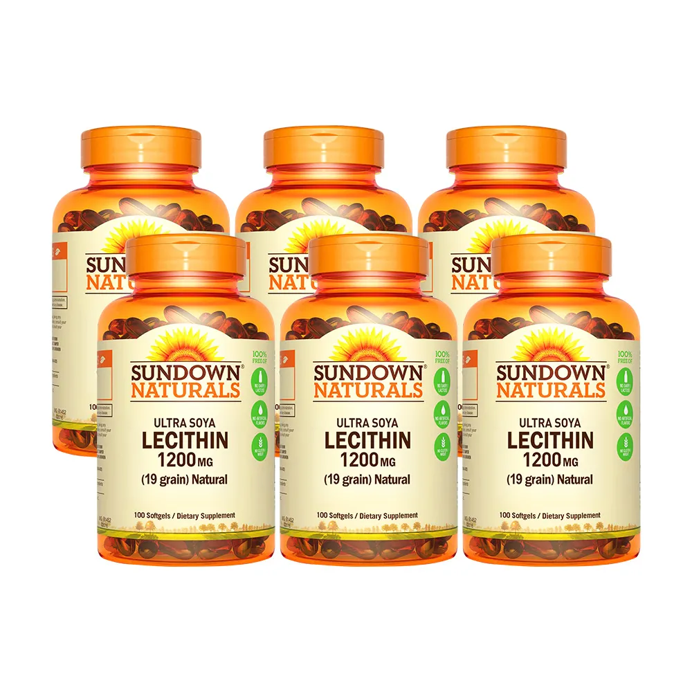 即期品【Sun 日落恩賜】超級61頂級卵磷脂膠囊6瓶組(共600粒)