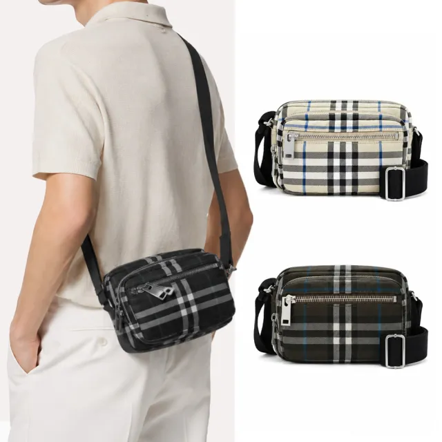 【BURBERRY 巴寶莉】經典格紋相機包(任選)
