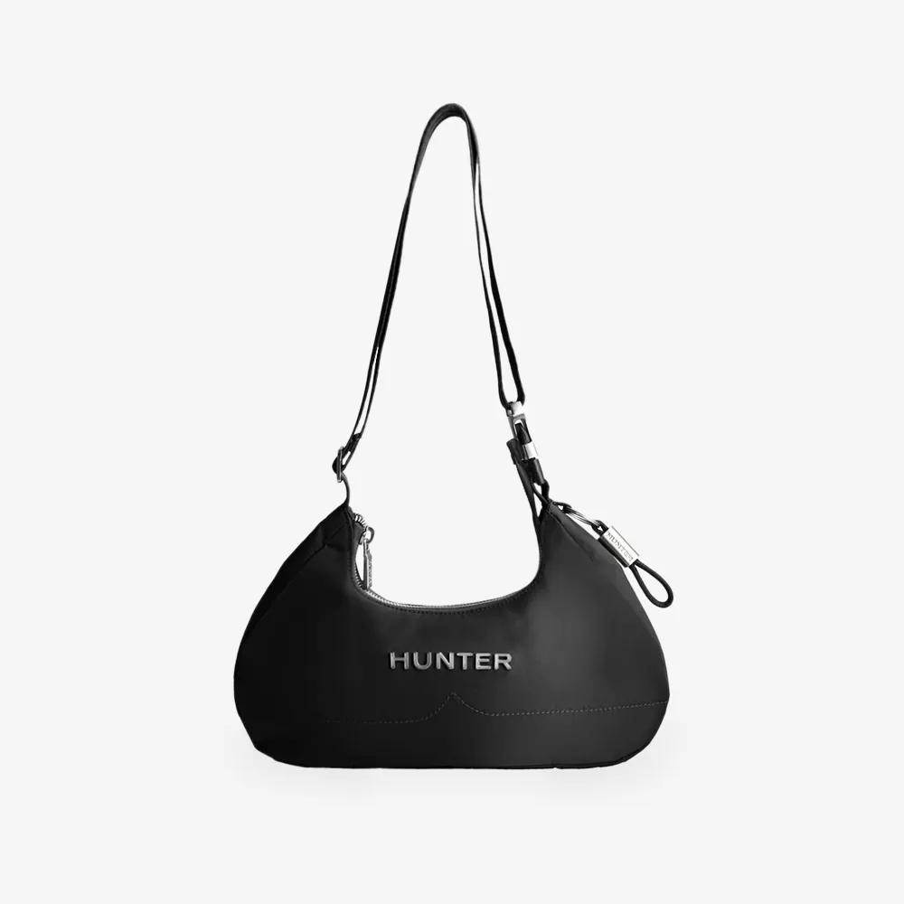 【HUNTER】官方旗艦館_Premium尼龍單邊肩背包(黑色)