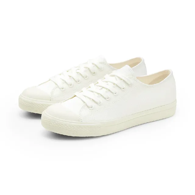 【MUJI 無印良品】撥水加工舒適休閒鞋(白色/黑紋樣)