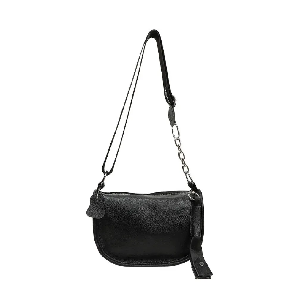 【Rosse Bags】簡約時尚大容量軟皮單肩包(現+預  黑色)