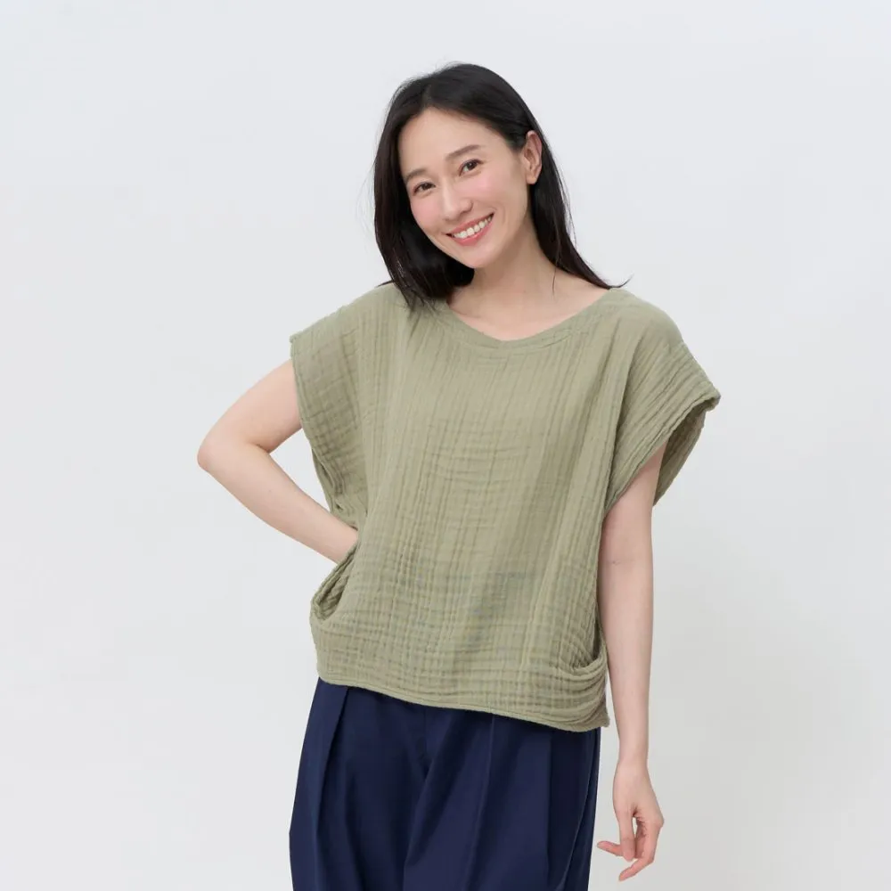 【so that’s me 好我】Emma袖反摺三層棉上衣 (抹茶綠)