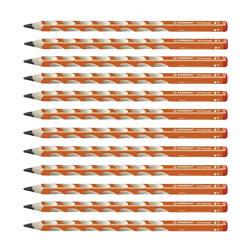 【STABILO】右手用橘色HB鉛筆12入(322/03-HB)