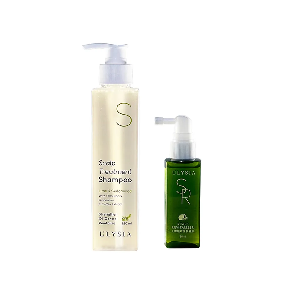 【ULYSIA】歐麗雅 頭皮淨化組2入(頭皮調理洗髮精X1－青檬雪松精油/土肉桂青檬養髮液X1) 強健髮根 台灣製