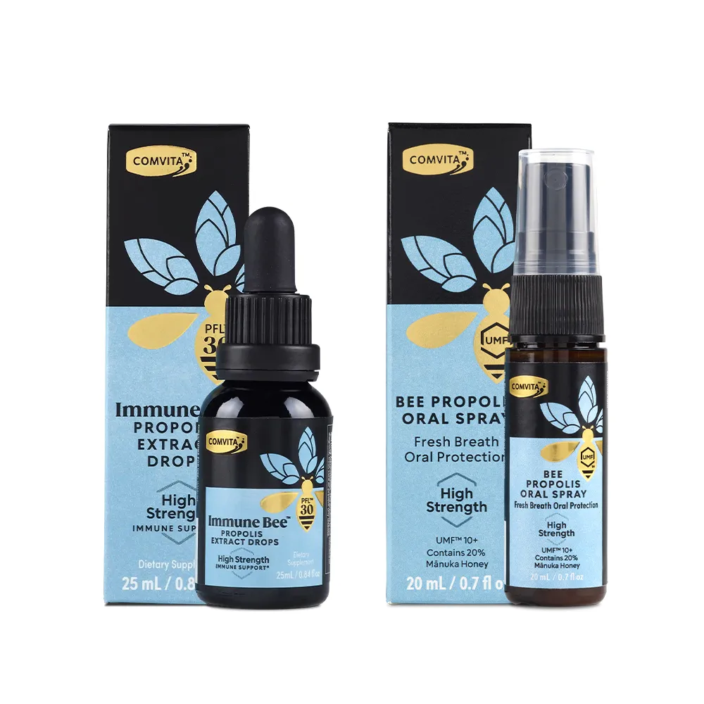 【紐西蘭Comvita】蜂膠萃取精華液+蜂膠噴液(加強型)