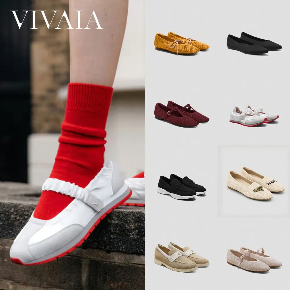 【VIVAIA】樂福鞋/平底鞋/瑪莉珍鞋/女鞋/漁網鞋