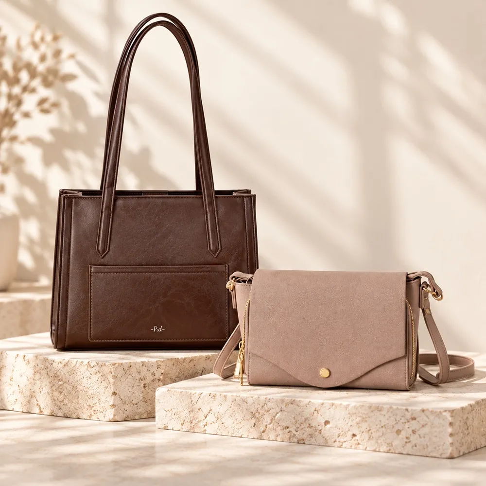 【WHOSE BAG】雙11 韓系霧感皮革托特包 買一送一 輕量斜背小方包 女包肩背包 通勤包 雙包組