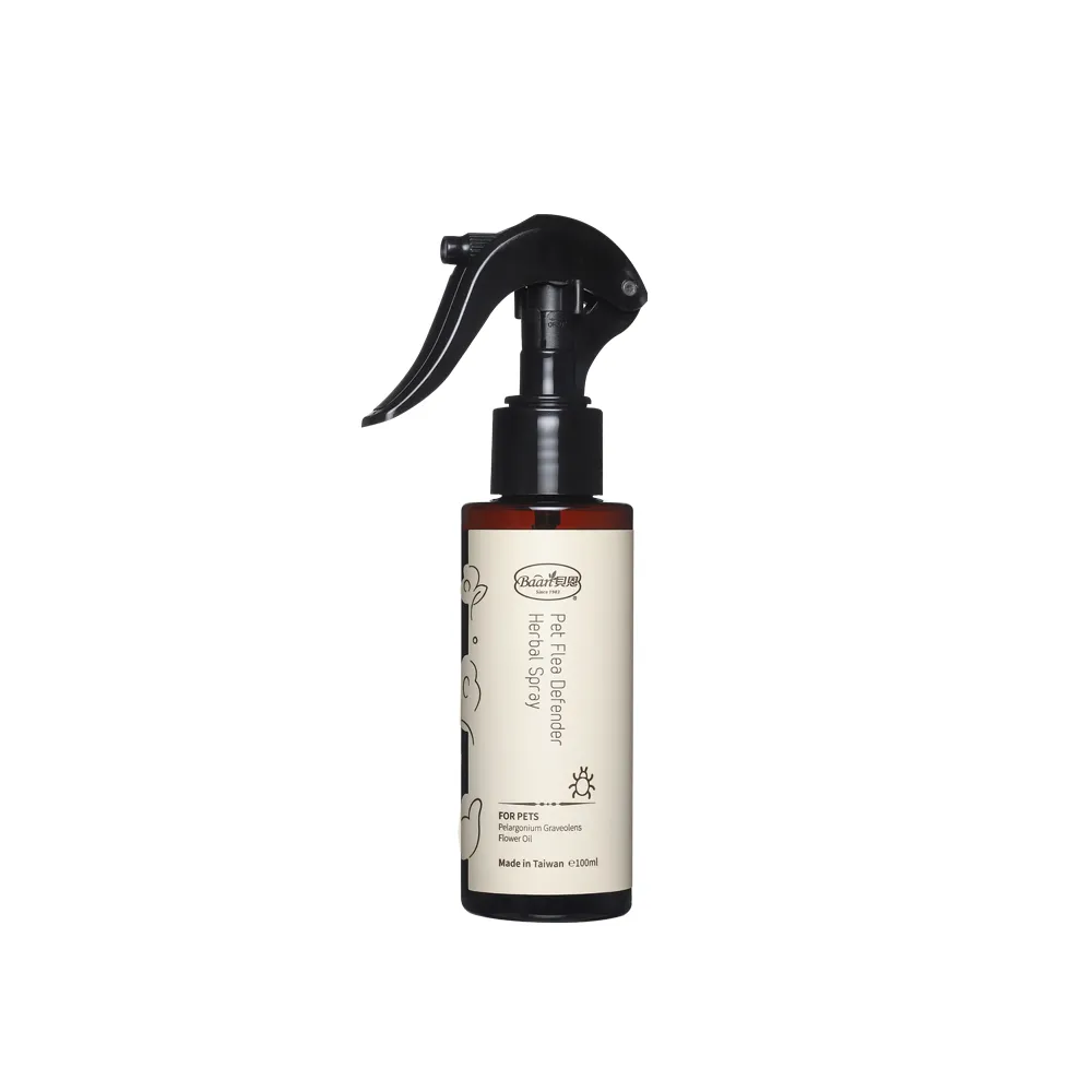 【Baan 貝恩】寵物蟲蟲危機噴霧100ml(除蟲/消除跳蚤/天然香味天竺葵)