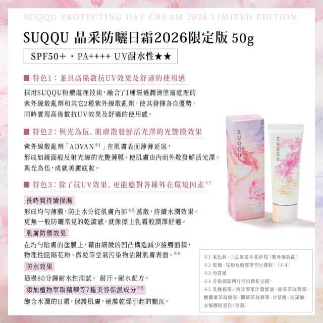 【SUQQU】晶采防曬日霜增量限定組