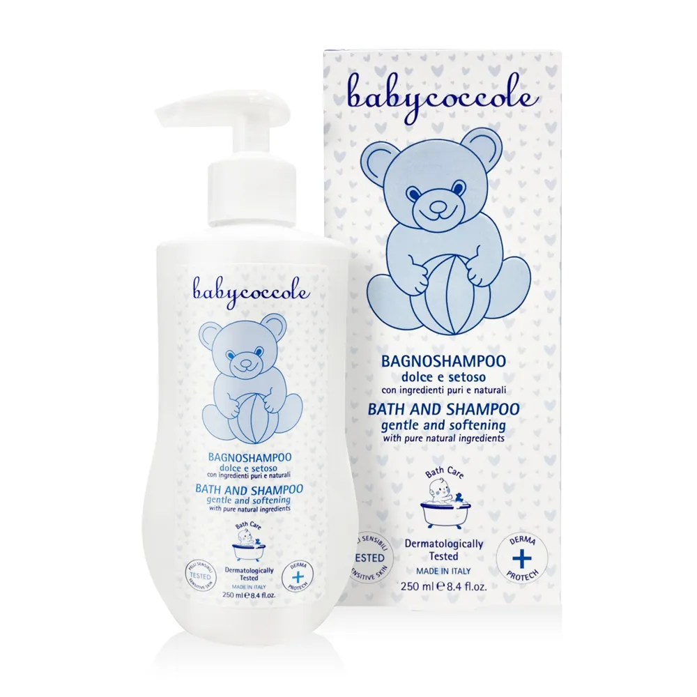 【Babycoccole寶貝可可麗】二合一洗髮沐浴露 250ml(義大利製造原裝進口)