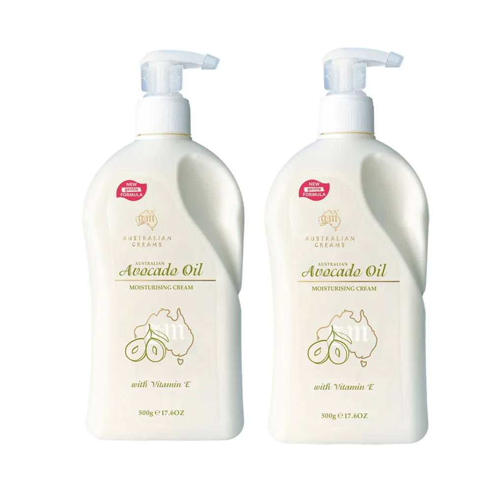 【澳洲G&M】酪梨油滋潤保濕霜含維他命E-家庭號(500g/瓶 2入組)