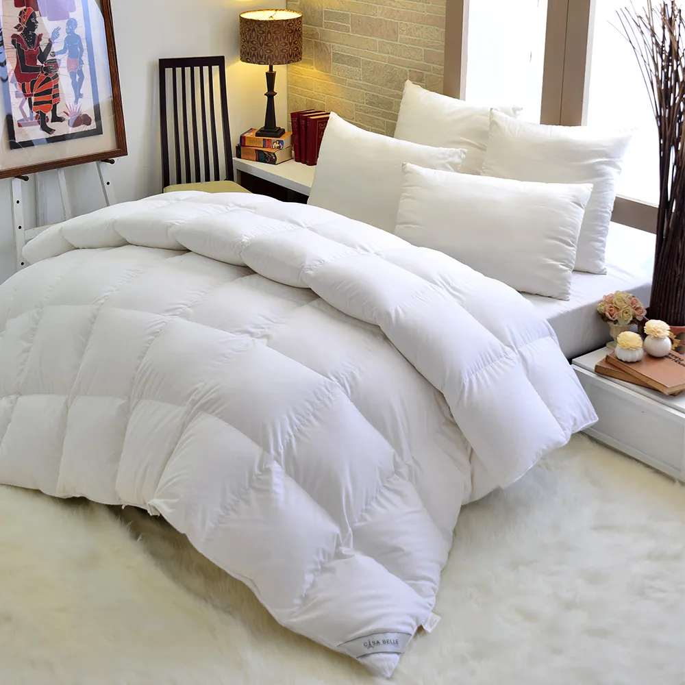 【Great Living 格蕾寢飾】CASA BELLE 頂級北歐 98/2 鵝絨被/冬被/棉被/發熱被 1.6kg(特大 240x210cm)