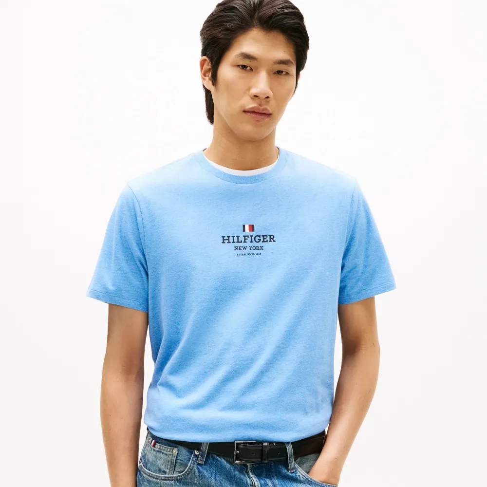 【TOMMY HILFIGER】官方旗艦館Hilfiger New York T 恤_藍色