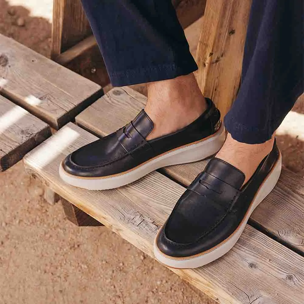 【Cole Haan】GRANDPRO TOPSPIN PENNY LOAFER 便士樂福鞋 男款寬楦 黑色(C36647)