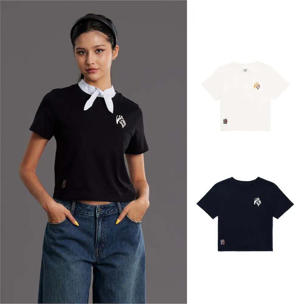 【Lee】女裝 短袖T恤 / 左胸 復古101小LOGO / 季節性版型 共2色 / LB602097003 LB602097K11