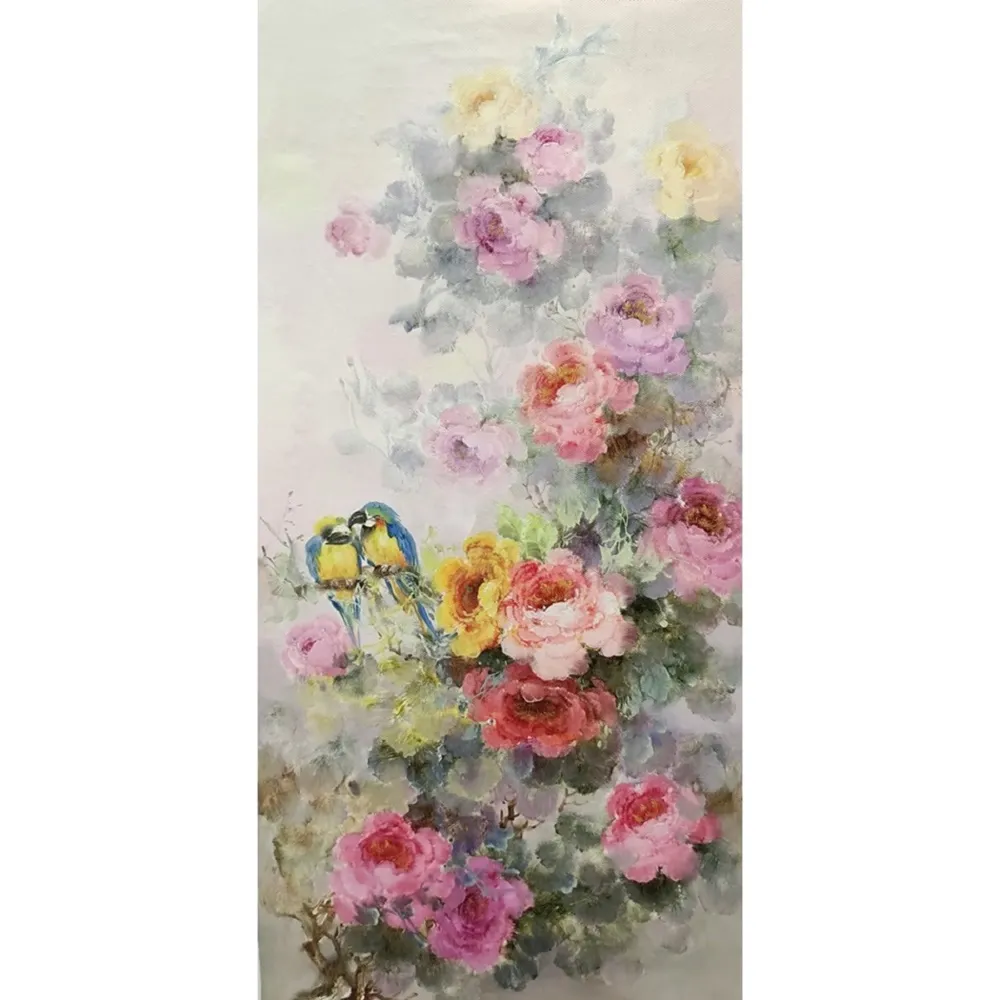 【ArtLife 藝術生活】B001高級手繪油畫_花卉_80x160cm(五行風水畫、打造居家好運宅、手繪系列、擺飾畫)