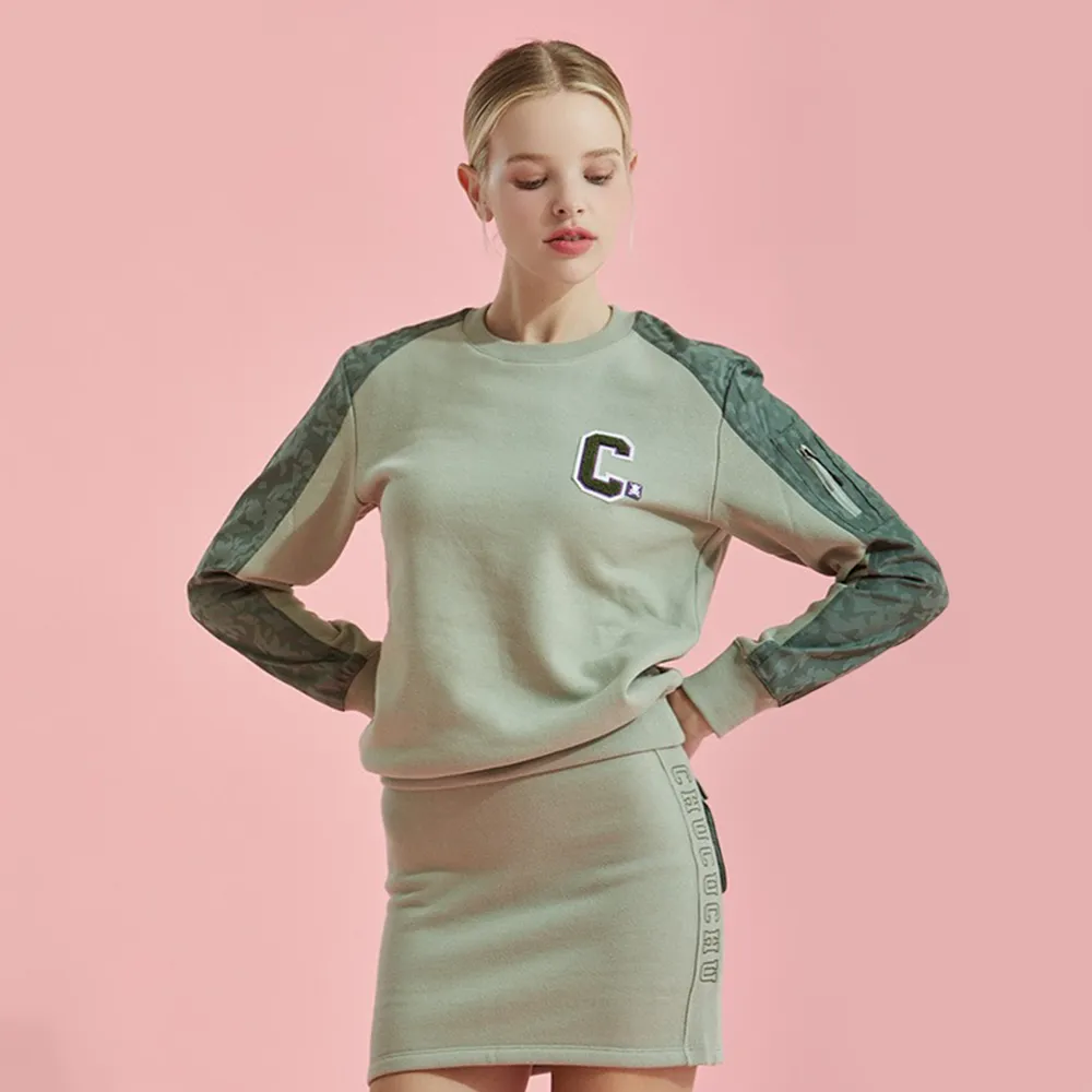 【CHUCUCHU】棉質圓領長袖上衣 大學T 衛衣 高爾夫 運動服 女上衣