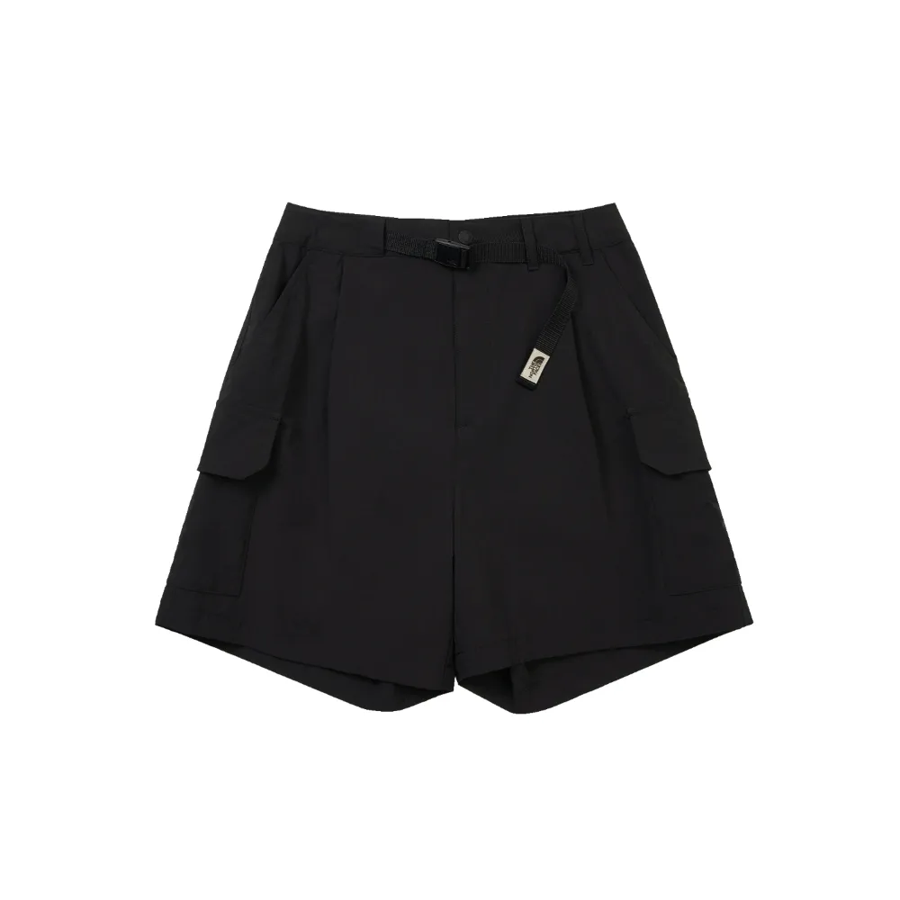 【The North Face】TNF 休閒 UPF防曬短褲 W MTN RIPSTOP CARGO SHORT- AP 女 黑(NF0A8C11JK3)