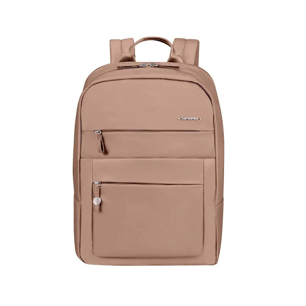 【Samsonite 新秀麗】MOVE 4.0 經典時尚輕量筆電後背包/女包/雙肩包/通勤包/電腦包13.3吋(杏仁米)