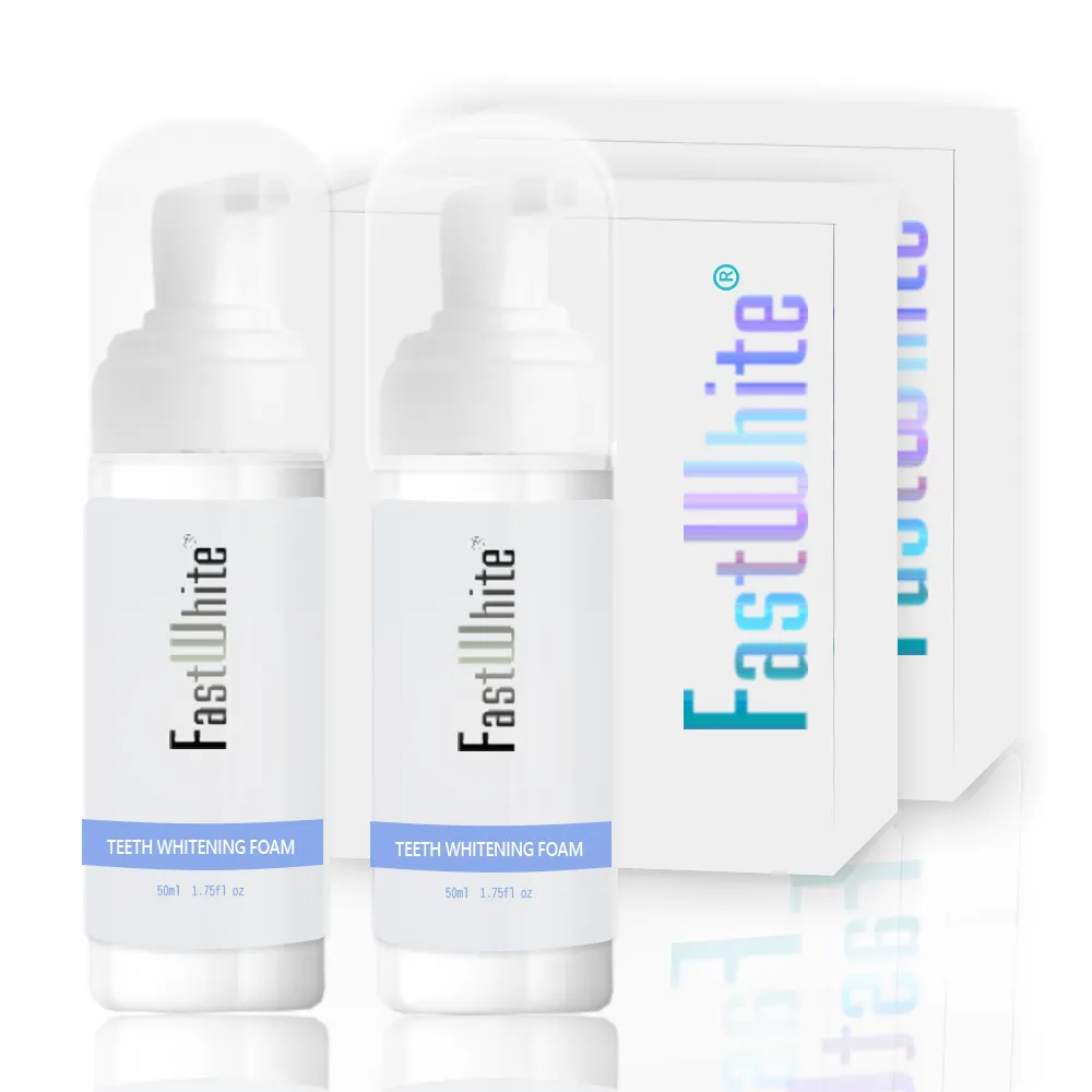 【FastWhite 齒速白】新牙齒亮白慕斯 牙刷清潔亮白雙效細緻泡沫深入齒縫邊緣2入超值組(非牙齒美白貼片)