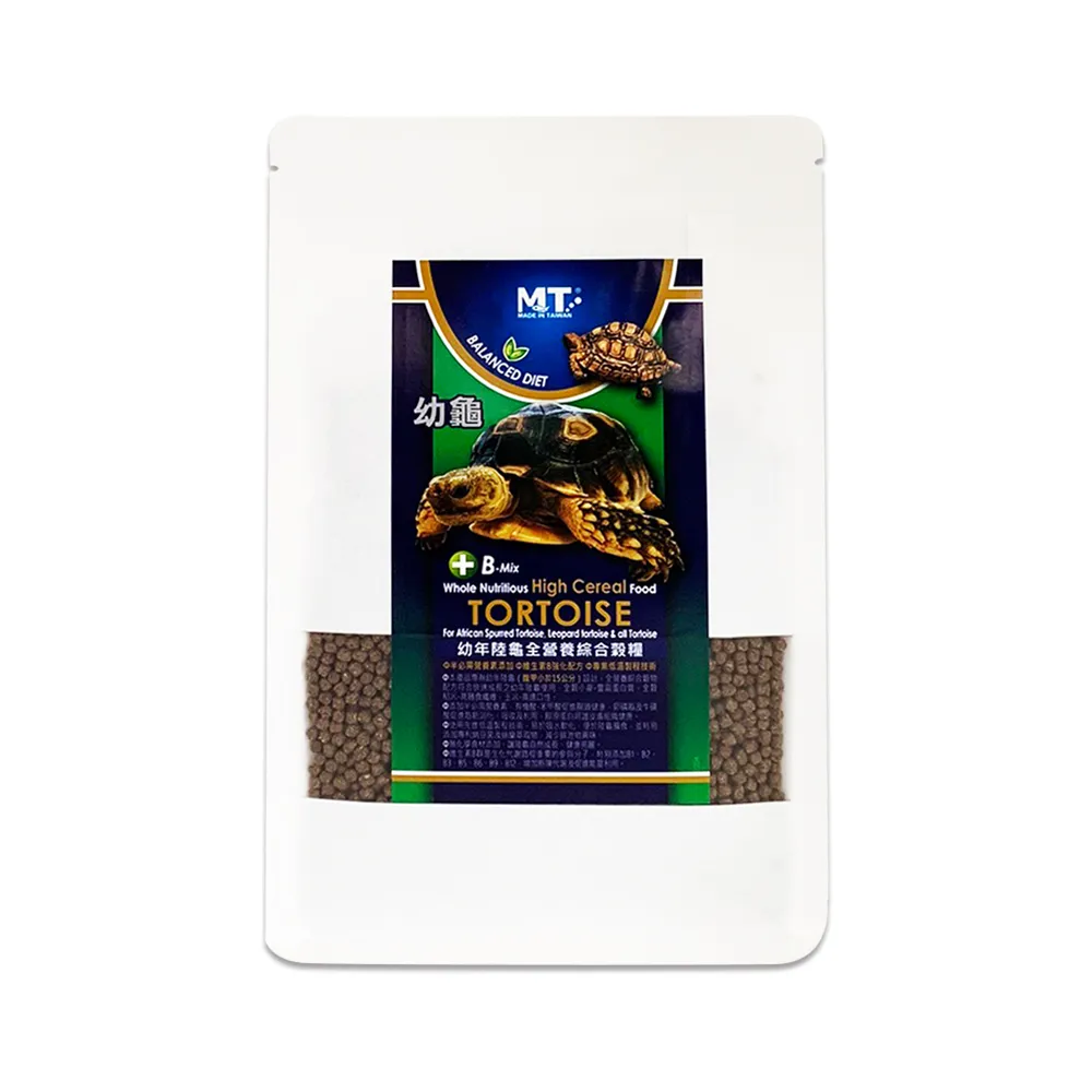 【Balanced Diet】幼年陸龜全營養綜合穀糧 小粒450gx2包(專為腹甲小於15公分陸龜設計食用 豹龜 蘇卡達等)