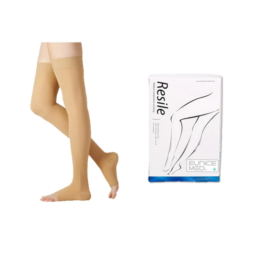 【Eunicemed】醫用輔助襪(CPS-3304-BG 壓力襪 露趾襪 大腿襪 膚色  )