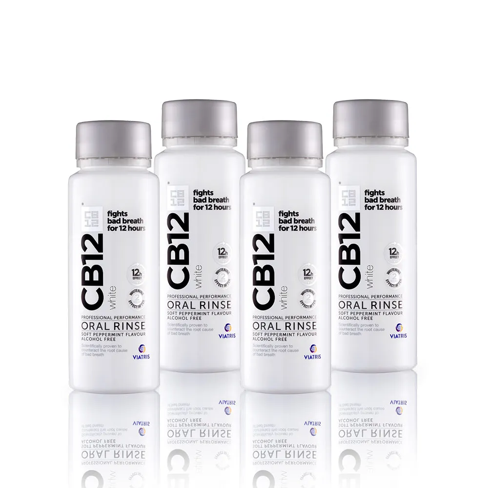 【CB12】官方直營 White淨味美白漱口水 250ml-超值組*4(全新包裝)