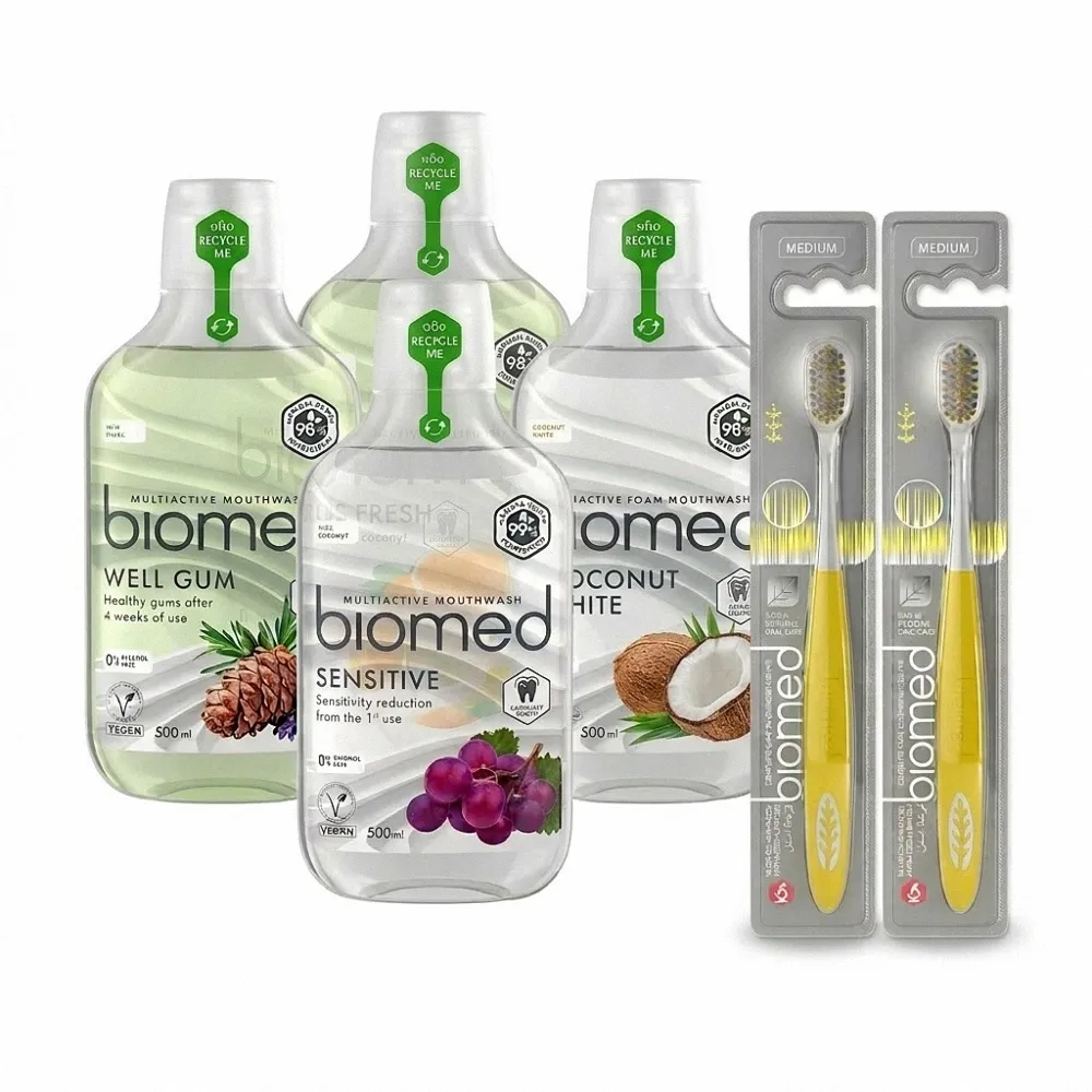 【蓓齒美BIOMED】任選4入組_草本生醫健齒漱口水系列500mlx4入(4種口味_500ml家用版-網)