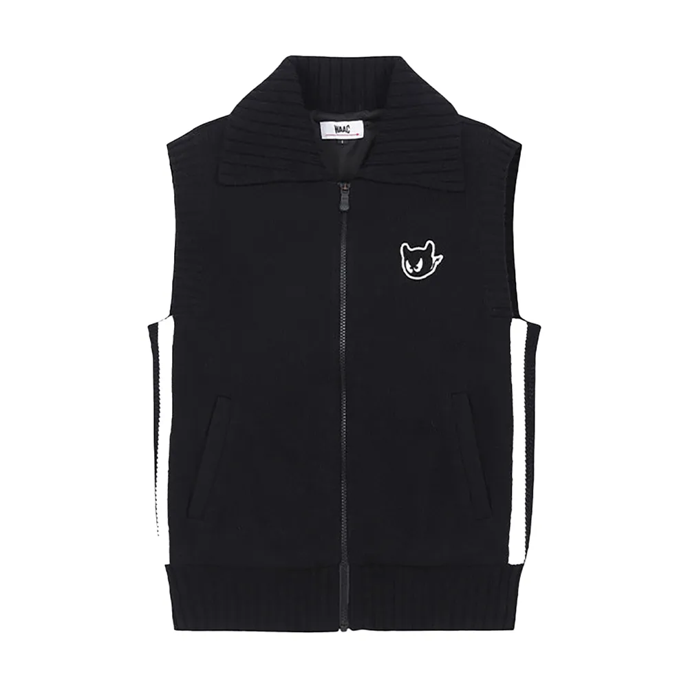 【WAAC】FULL ZIP-UP KNIT VEST 女士 針織拉鍊背心(兩色任選)