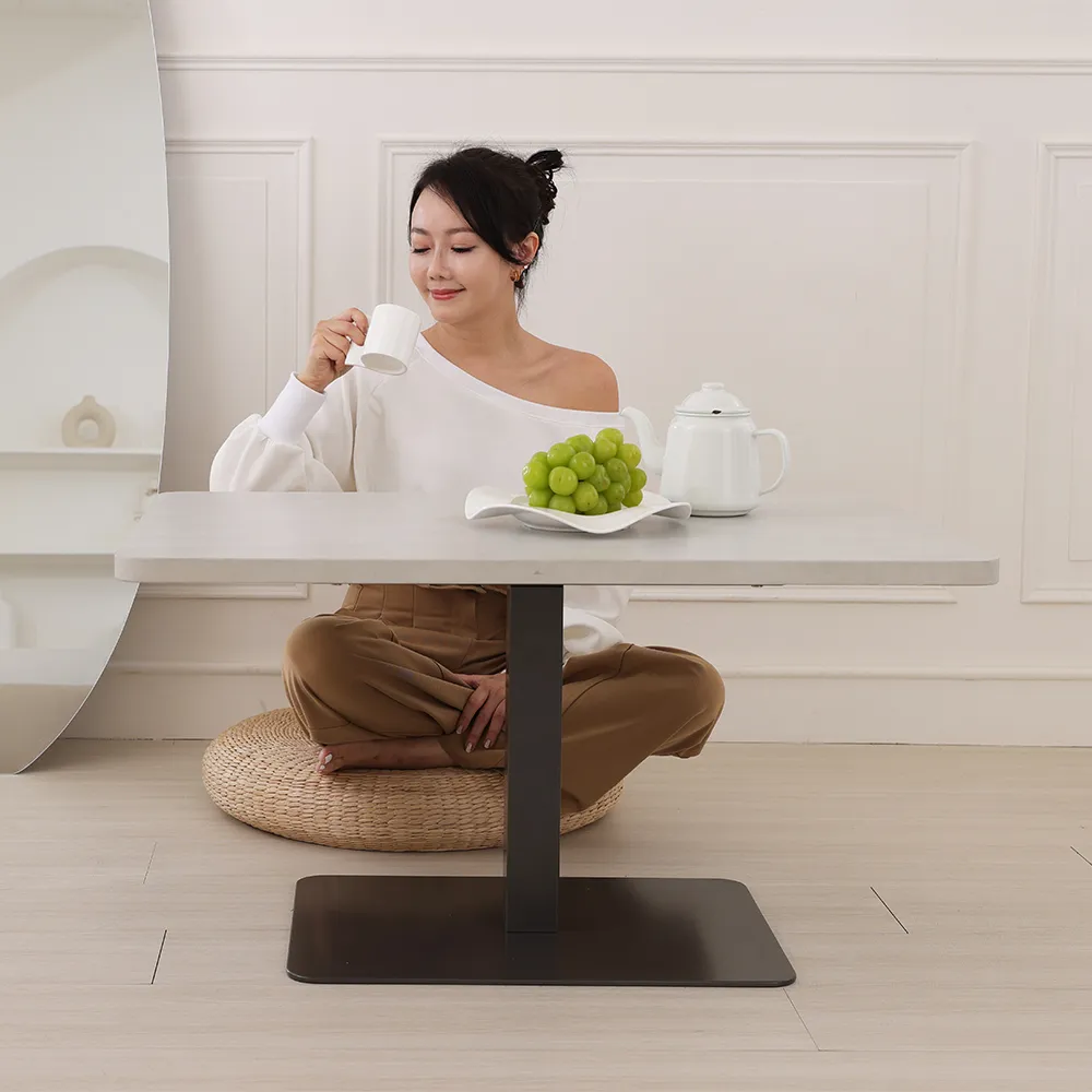 【KAKU 健康生活】(魔法桌)氣壓升降茶几-矮桌-方-90x60cm(臺灣製造/五年保固/咖啡桌/邊桌/餐桌)