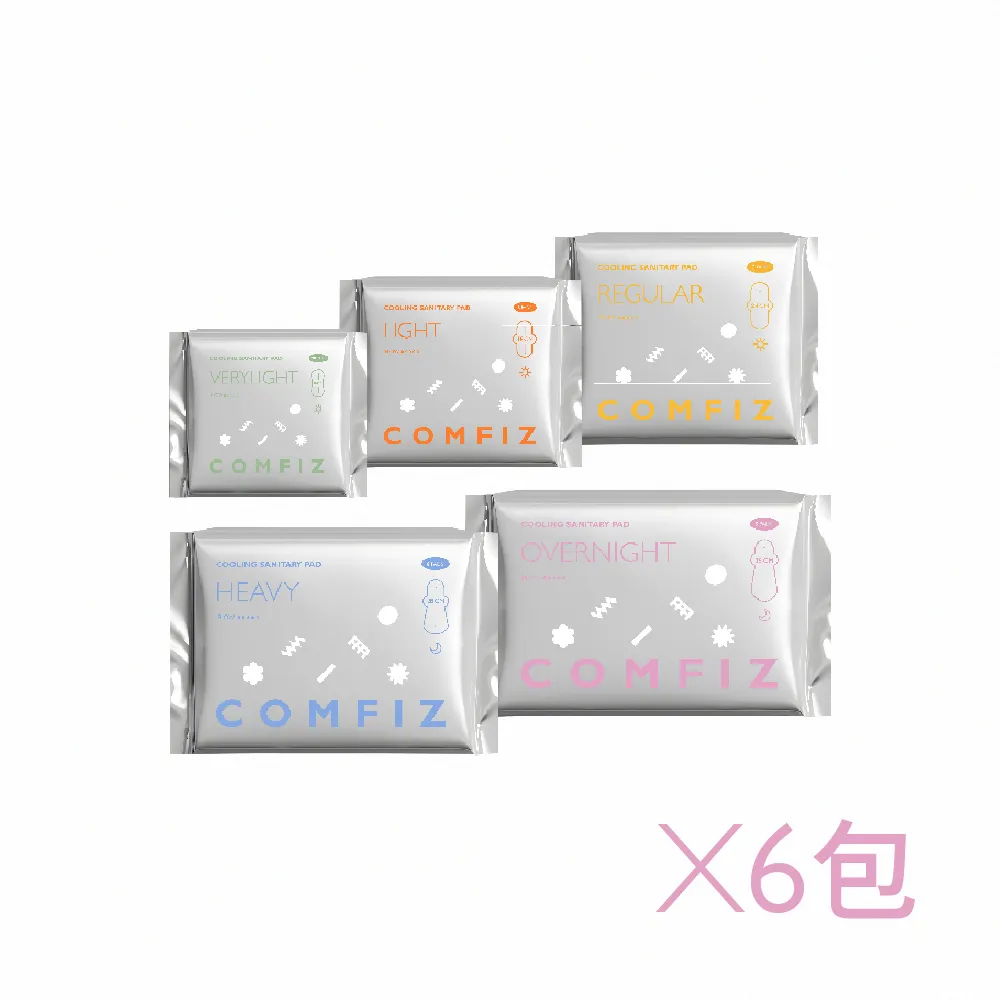 【康菲COMFIZ】超薄涼感衛生棉/共六包(超薄瞬吸71.6倍/涼感乾爽/有效抑菌)