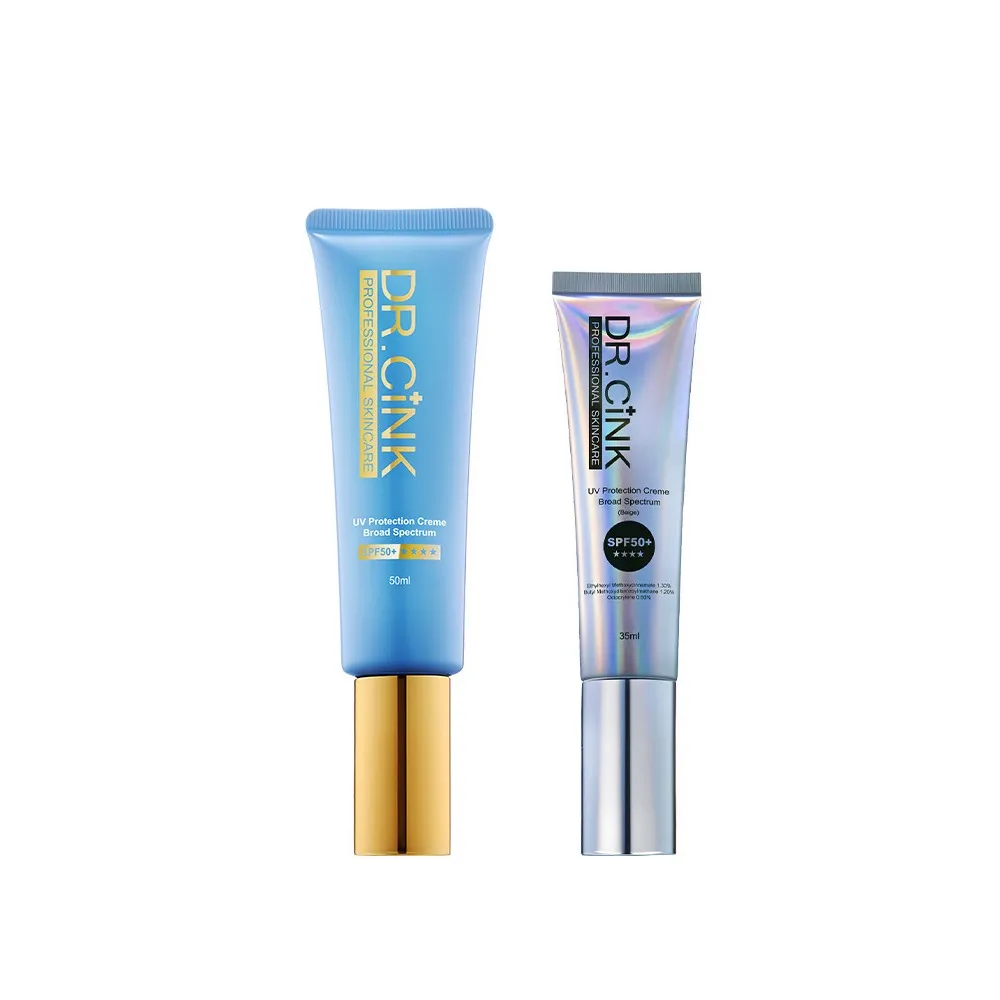 【DR.CINK 達特聖克】禦黑無色防曬50ml/潤色防曬35ml(SPF50+ PA++++ 無色防曬 海洋友善/潤色防曬)