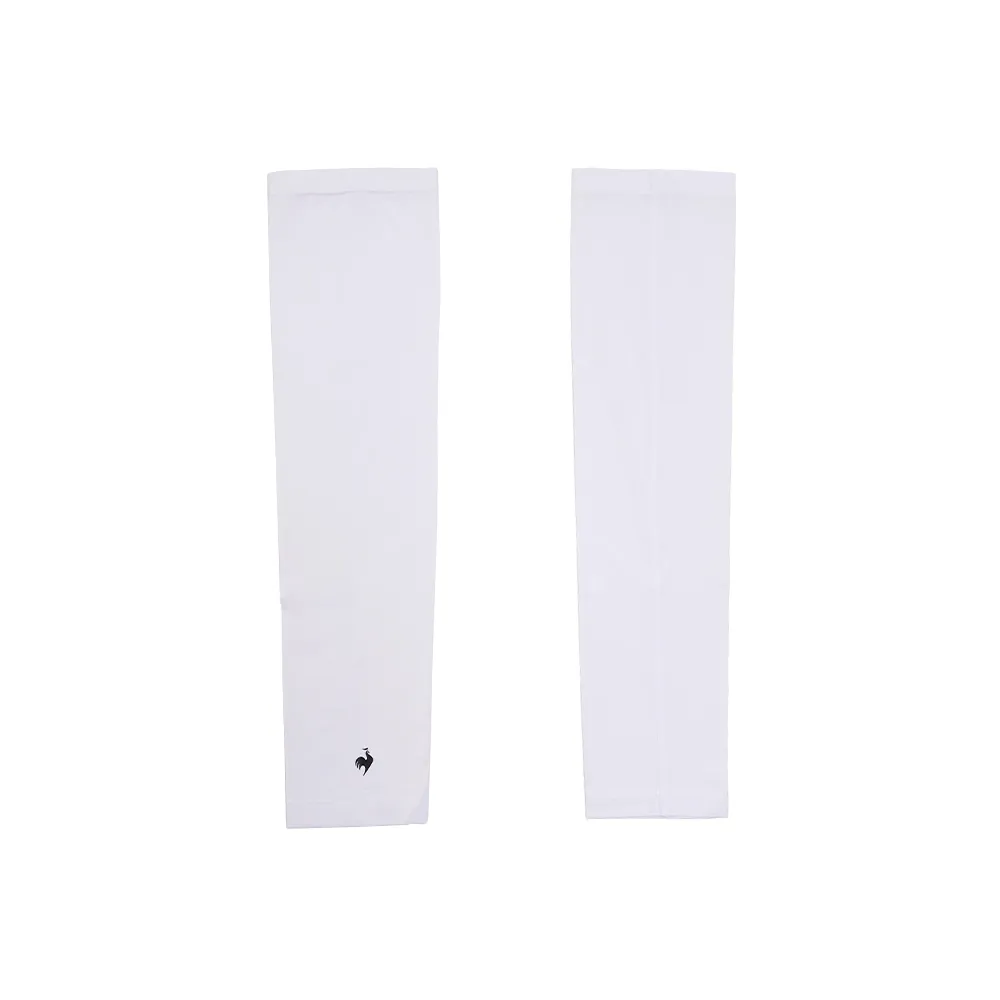 【LE COQ SPORTIF 公雞】高爾夫系列 男款白色舒適冷感基本款袖套 QGT0R742