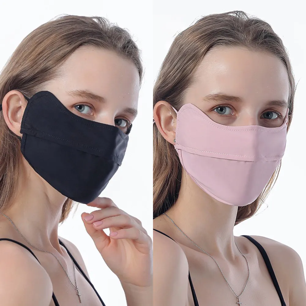 【NicoFun 愛定做】涼感冰絲 透氣口罩 醫美後抗UV 保濕 防曬口罩 布口罩(涼感科技 抗紫外線 可水洗 3入組)
