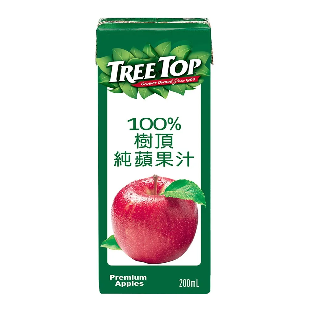 【Tree Top 樹頂】100%純蘋果汁 200mlx1箱(共24入)