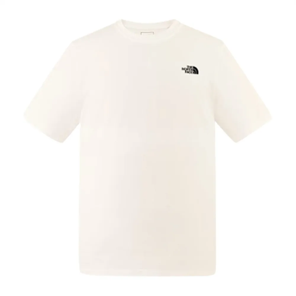 【The North Face】北臉 短袖上衣 男 女 中性  米白 NF0A8GVPQLI