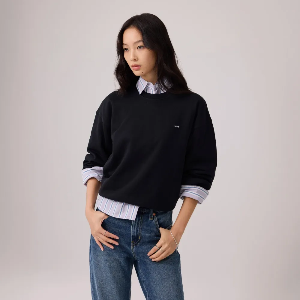 【LEVIS】經典Logo圓領大學T / 衛衣 女生上衣 熱賣單品 009HD-0000
