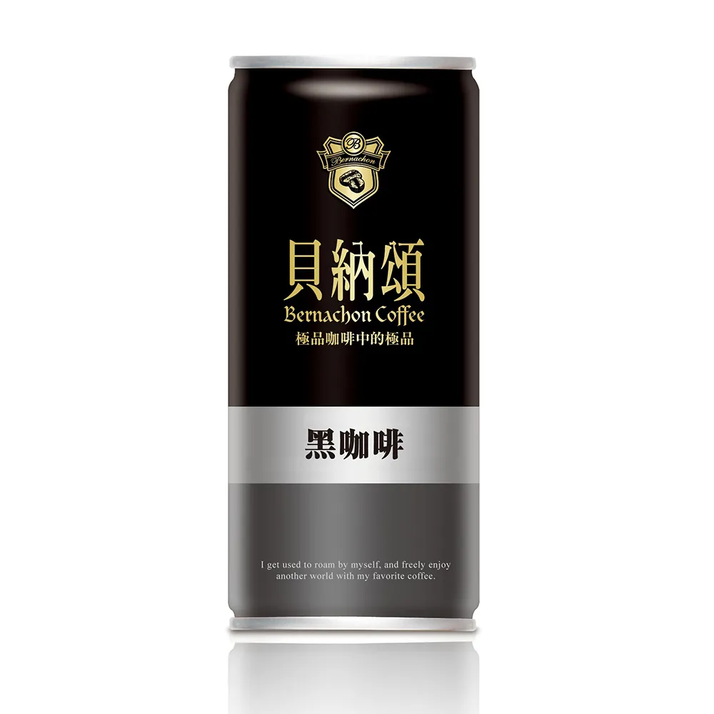 【貝納頌】無糖黑咖啡210mlx2箱(共48入)