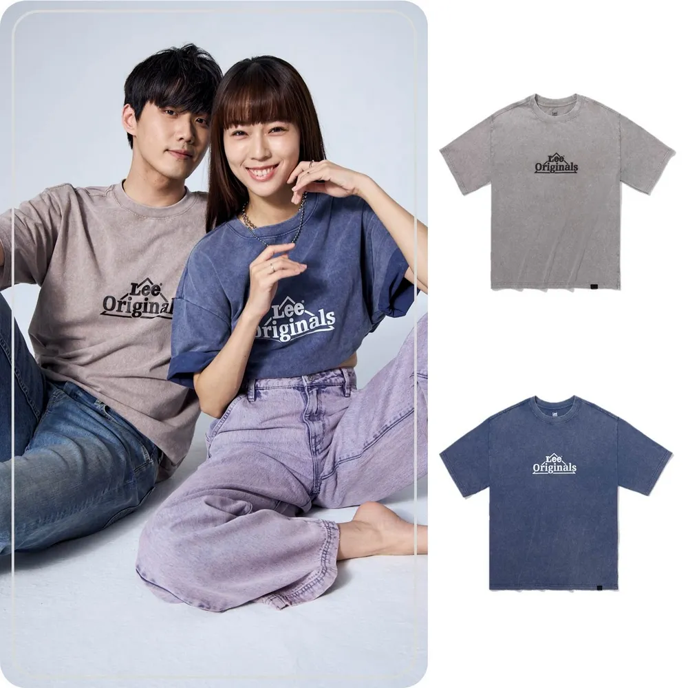 【Lee】中性 短袖T恤 / 復古水洗 胸前三角LOGO 共2色 男女共版(LB402065172 / LB402065185)
