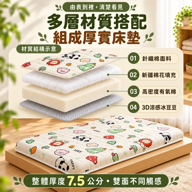【話童】可拼接護脊床墊 60*150公分A類母嬰標準 客製床墊 拼接床床墊 寶寶睡墊 涼感床墊幼稚園床褥預售15天