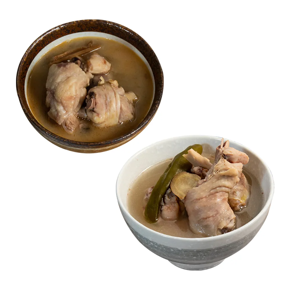 【巧食家】個人雞湯12包組 (剝皮辣椒雞湯.麻油雞湯 400g/包)