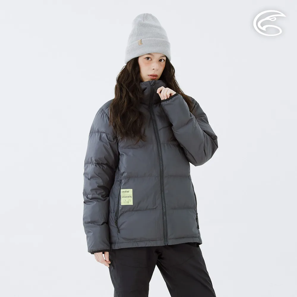 【ADISI】男女款SMAWARM BALL海洋溫控防風保暖連帽外套 AJ2421104 霧灰 S-2XL(蚵殼棉球 海洋紗)