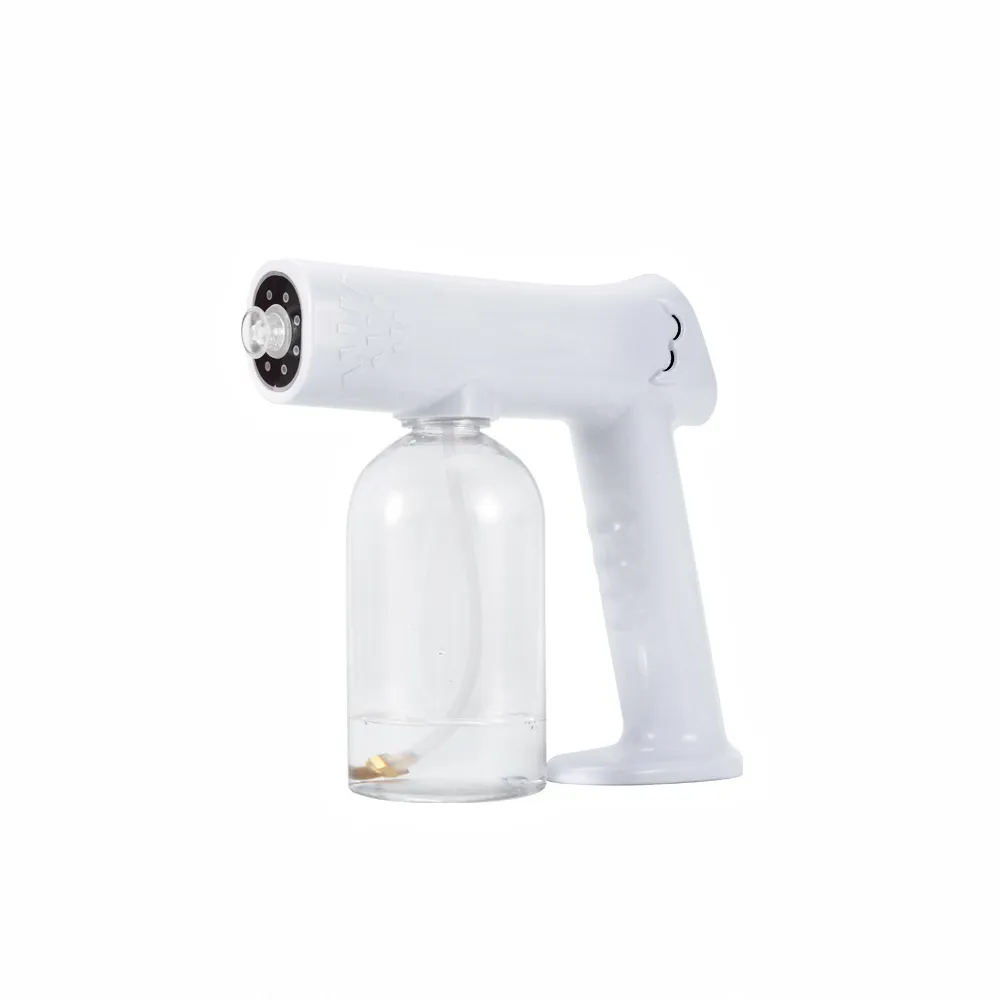 【吉來家】可充電式藍光防疫噴霧機★送個人防疫噴霧×1(居家必備/噴霧大小可自行調節／一鍵啟動)