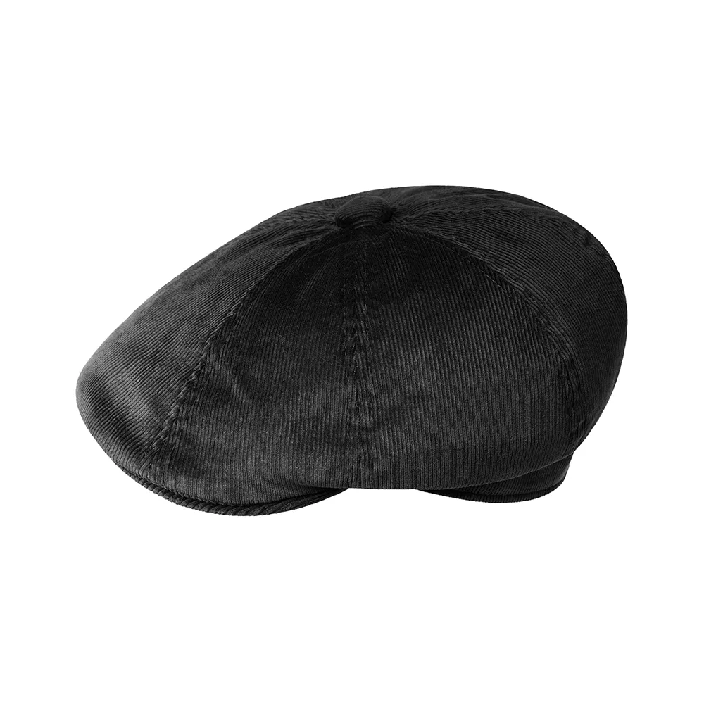 【KANGOL】HAWKER 燈芯絨鴨舌帽(黑色)