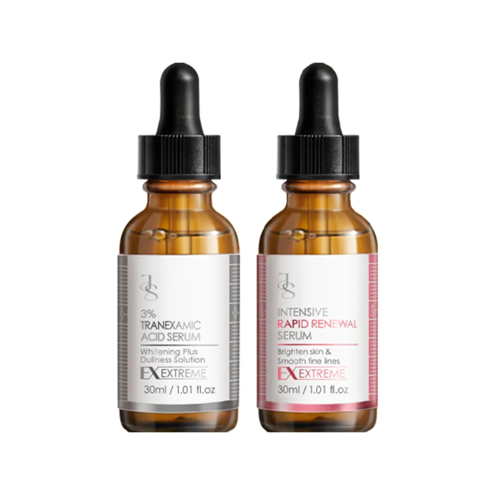 【JS 婕洛妮絲】3%傳明酸美白精華30ml+液態三重酸煥膚精華30ml（美白透亮．溫和煥膚）